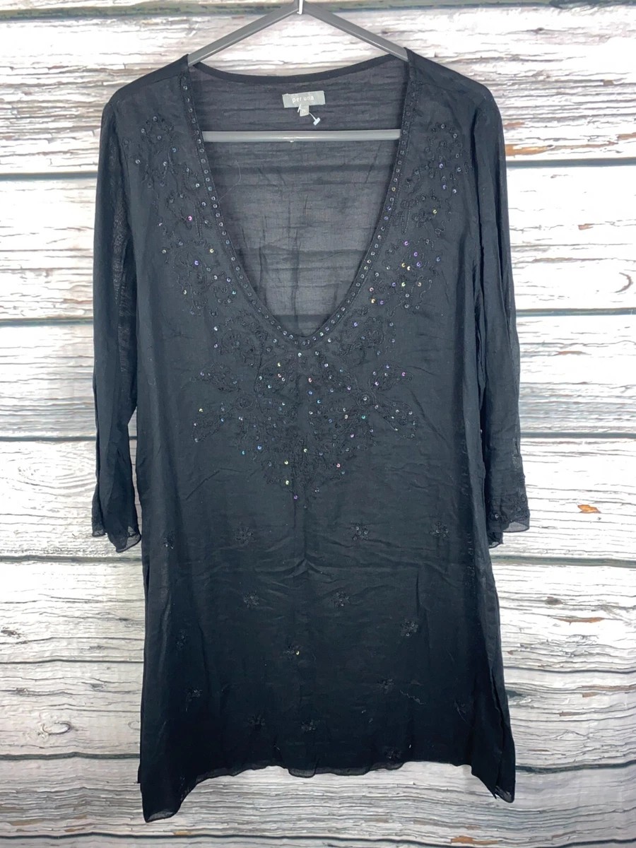 Black sequin hotsell beach cover up