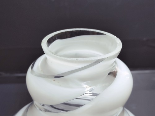 Boccia di vetro per Lampadario Lume Lampada Paralume Glass Bowl Ø Foro 6,2 cm - Foto 12 di 13
