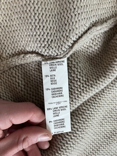 Fabiana Filippi Women Cardigan Wool Silk Cashmere Made In Italy Size L - Picture 9 of 21