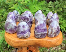 Amethyst Freeform: Polished Free Standing Chevron Amethyst Crystal Free Form