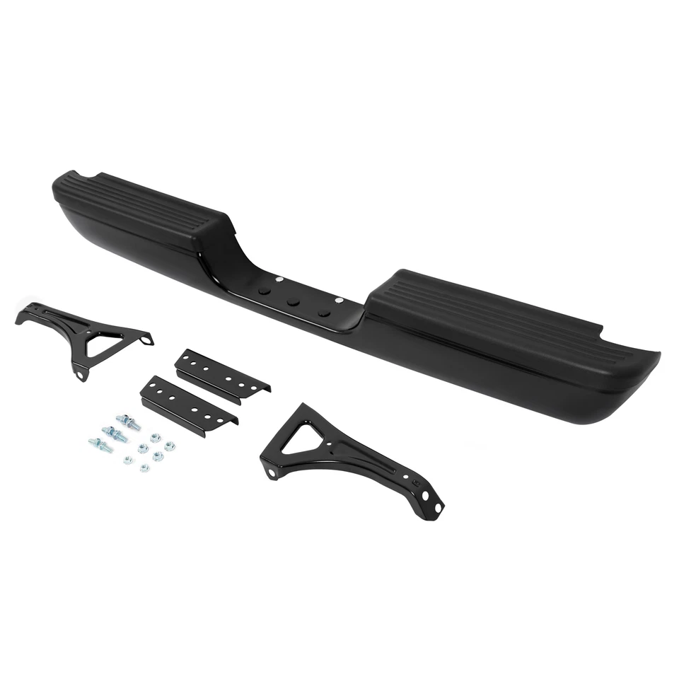 For Dodge RAM 1500 2500 3500 Pickup 94-02 Steel Black Rear Step Bumper Assembly - Image 3 of 4