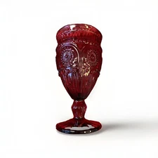 Pioneer Woman Glasses  "Adeline"  Set of 2 Purple Amethyst Glass Goblets 12 oz.