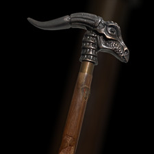 replica Walking Stick Antique Dragon Head Handle Nautical Wooden Walking Cane