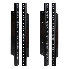 Sound Town 4-pack 6U Steel Rack Rails, Black Powder , with Screws ST-RR-06UX2 