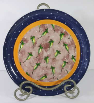 Bois d' Arc Essex Collection Tutti Frutti DINNER Plate Peas in a Pod da Bernard