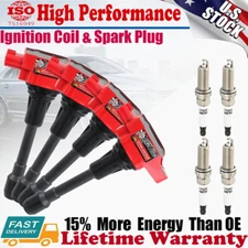 4pcs For 08-13 Nissan XTRAIL T31 2.5L Ignition Coils + Iridium Spark Plugs UF549