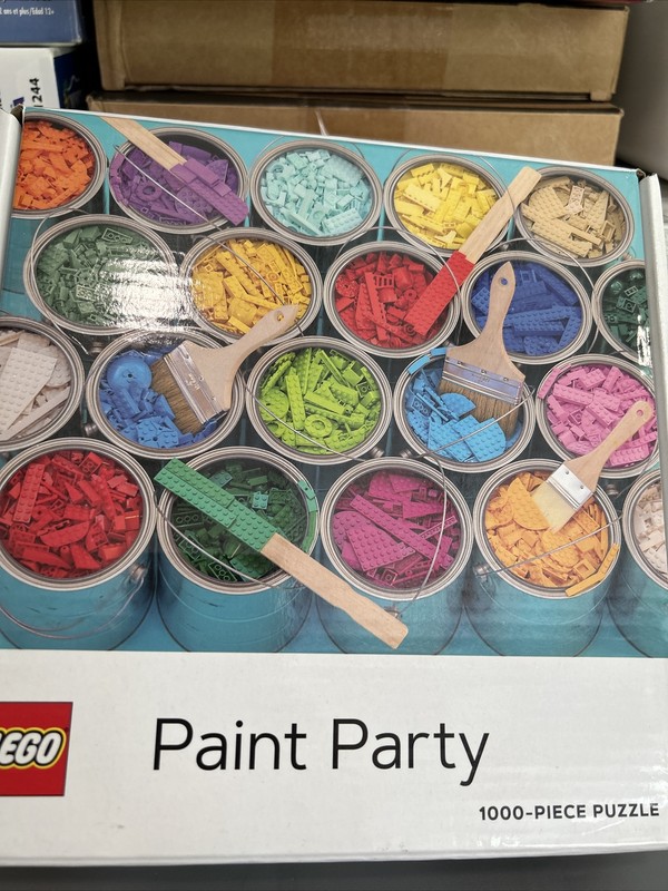 *LEGO Paint Party 1000 Piece Jigsaw Puzzle 20x25 Excellent