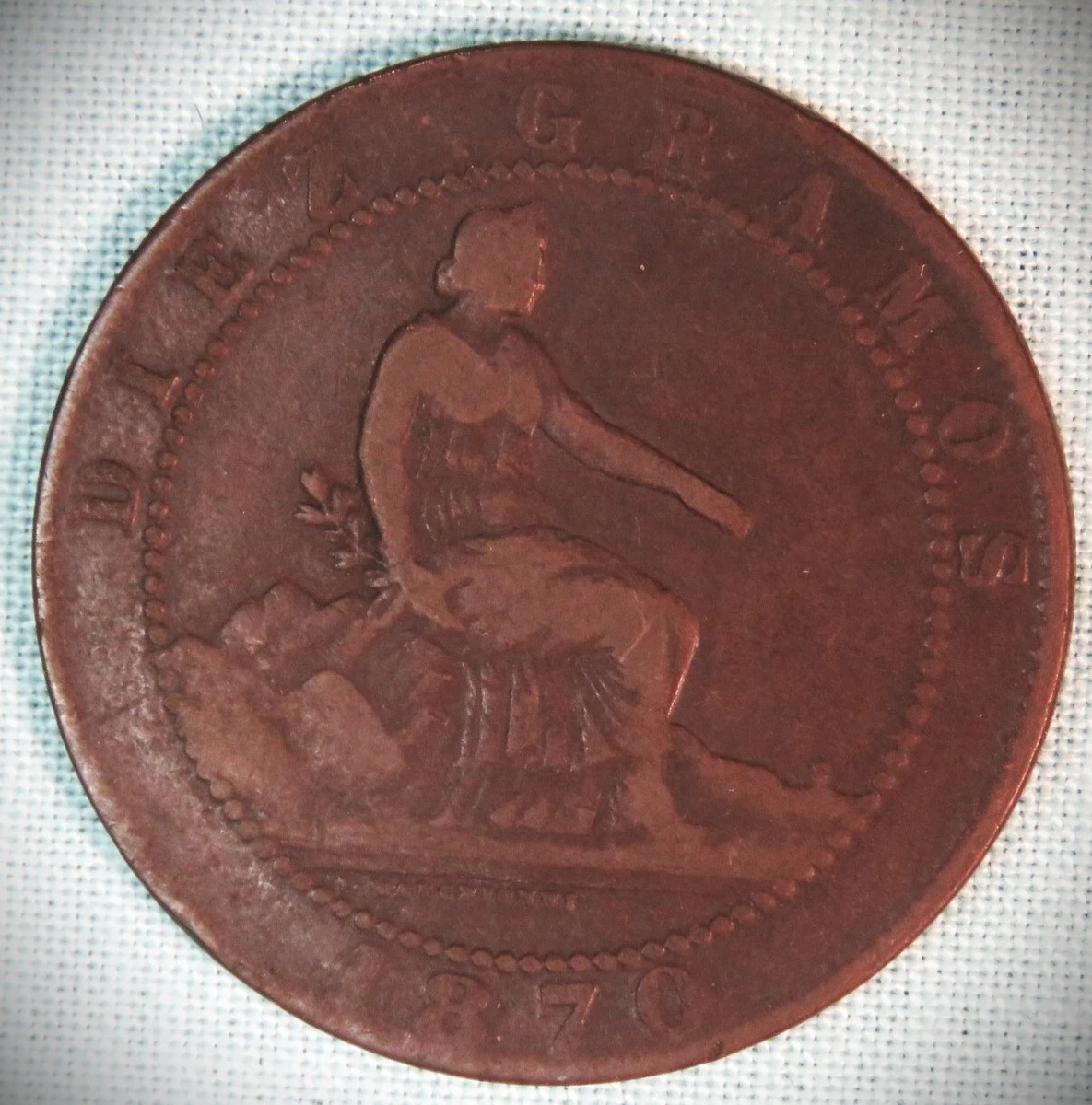 Spain 10 Centimos 1870 for sale | eBay