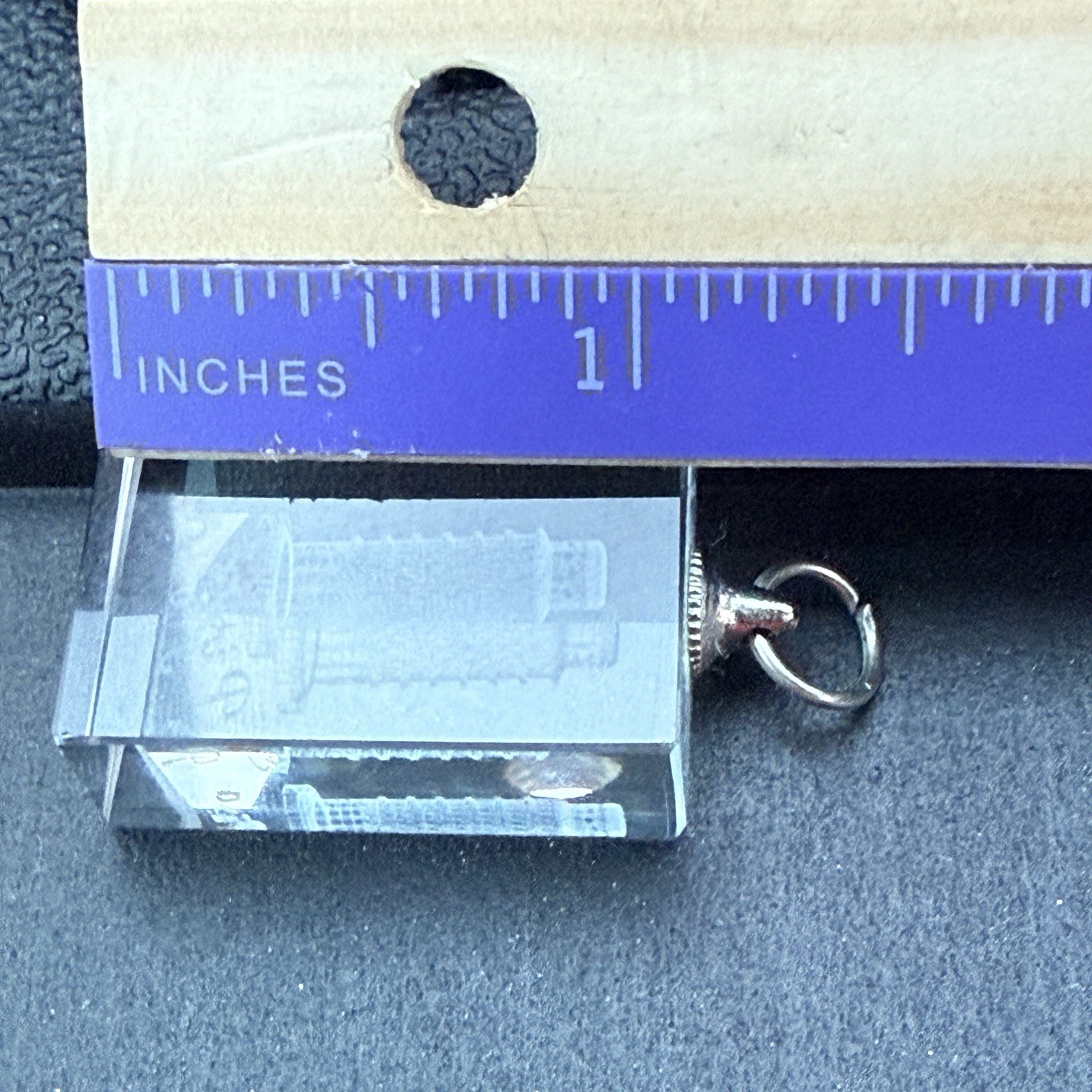 Clear Etched Glass Rectangular Leaning Tower Of P… - image 8