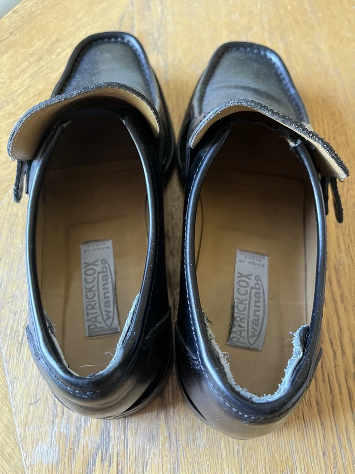 Mens Patrick Cox Wannabe Penny Loafer Shoes Slip On Black Leather U.K 9 EU43 - Image 3 of 4