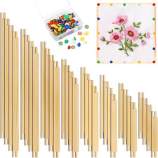 16 Sets Needlepoint Stretcher Bars with 100 Tacks, 8 Sizes 32 PCS Wooden Canvas