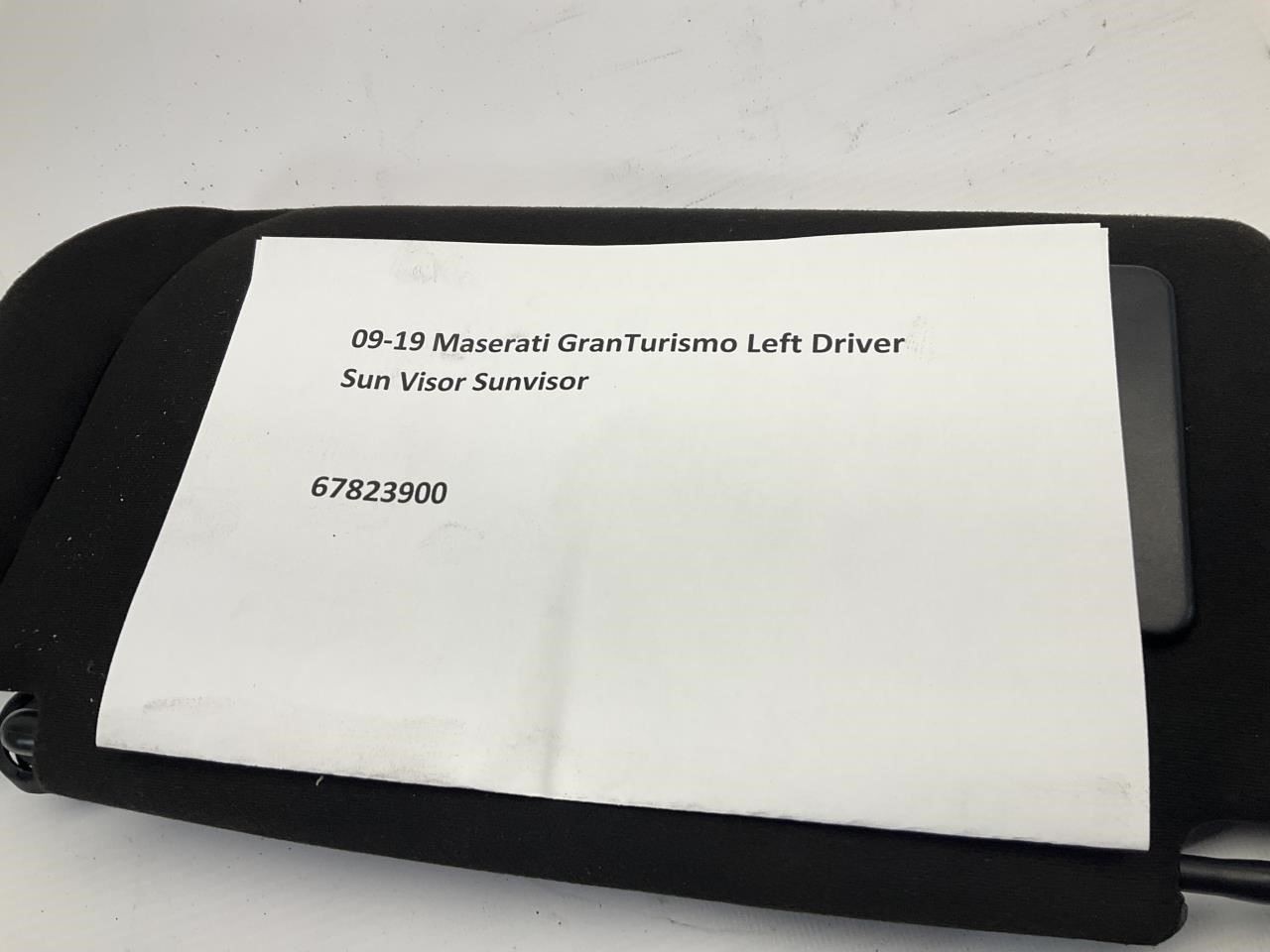 09-19 Maserati GranTurismo Left Driver Sun Visor Sunvisor Q