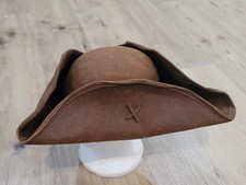 Distressed Tricorn Pirate Hat Cap Adjustable ...