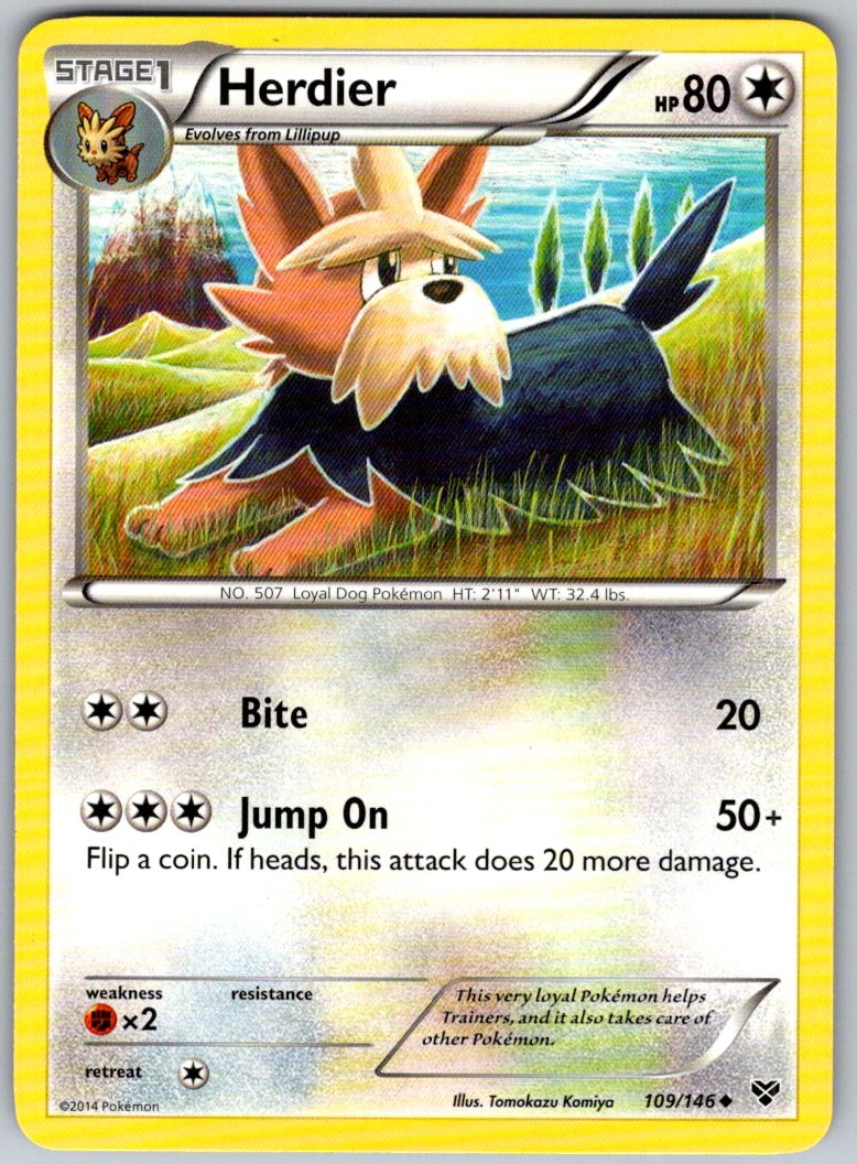 2014 Herdier 109/146 Pokemon XY UC