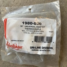 Robertshaw 1980-030 Thermocouple, Lp/Ng, 18 To 30 Mv, 30 In L., Snap-Fit,