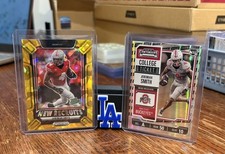 Jeremiah Smith - Panini Logo Silver Prizm SP + “New Recruits” Gold Cracked Ice