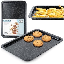 Backblech Ofenblech Kuchenblech Backform mit Granitbeschichtung 38x26,5x1,5 cm