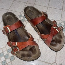 Birkenstock Franca Oiled Leather Sandal Women 41 EU 10.5 US Coastal Casual Slide