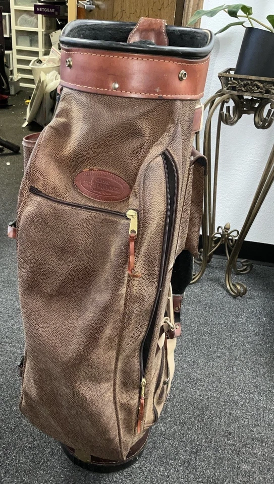 Bolso Carro BELDING SPORTS Clásico BUSHWHACKER 4 Vías Marrón Guijarro Cuero DE COLECCIÓN Foto 4 de 4