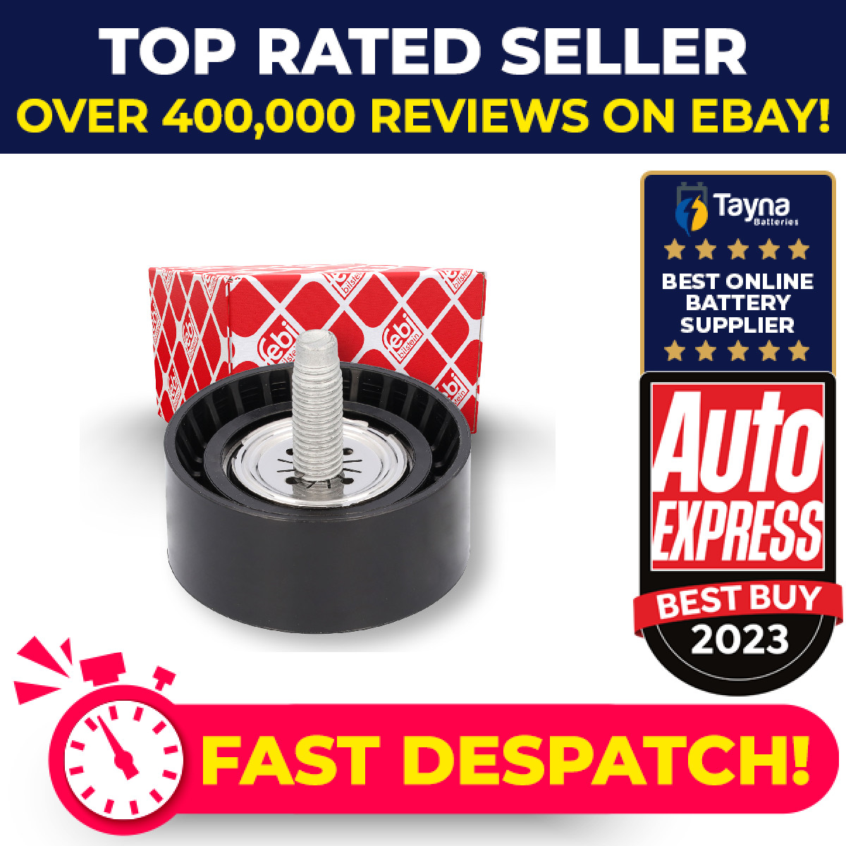 Aux Belt Idler Pulley fits VAUXHALL INSIGNIA A, B 1.6D 2015 on Guide Deflection