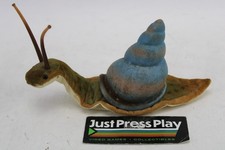 Vtg Rare Steiff Nelly the Snail Green w/ Spots Blue 7" Rubber Leather Velvet