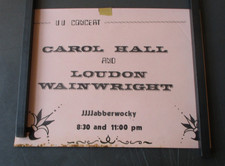 LOUDON WAINWIGHT concert poster/handbill (original) 1970s 8.5x11 Syracuse NY