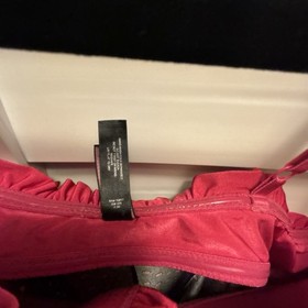 Victoria's Secret Sexy Little Things Chemise 36C Black Pink Babydoll Polka Dots