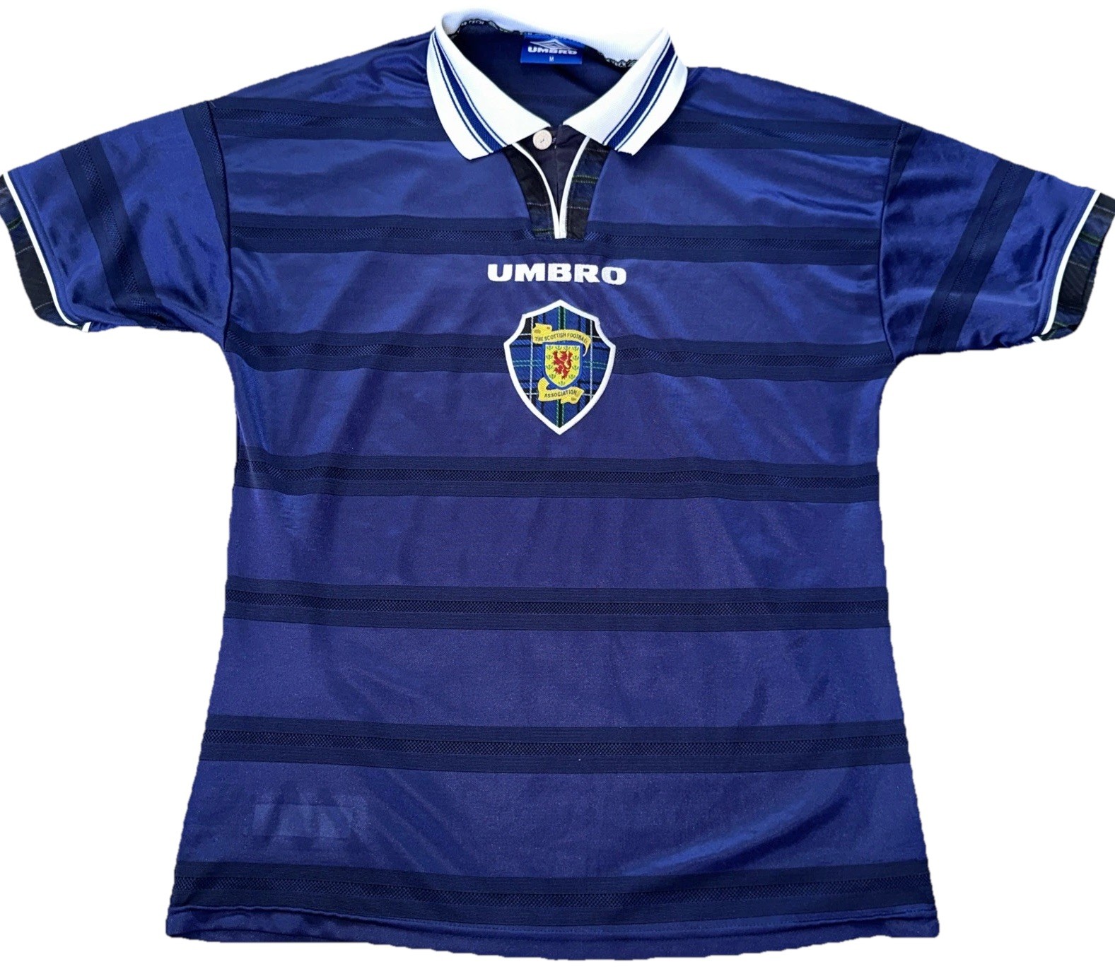 Vintage Umbro Scottish Football Association Soccer Jersey Tartan Army Jersey Med