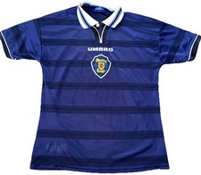 Vintage Umbro Scottish Football Association Soccer Jersey Tartan Army Jersey Med