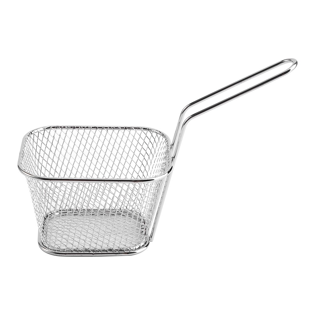 _8Pcs Mini Stainless Steel Chips Deep Fry Baskets Food Presentation Strainer