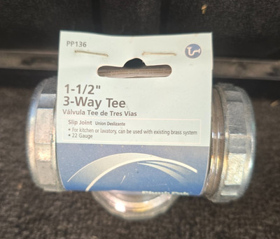PlumbPak  1-1/2'', 3-Way Tube Tee, Slip Joint (PP136)