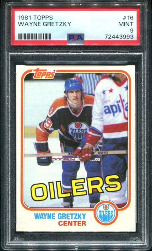 1981 Topps #16 WAYNE GRETZKY HOF Edmonton Oilers PSA 9 MINT