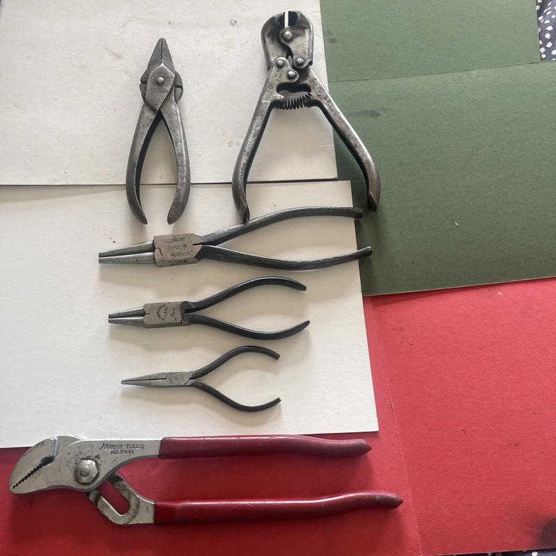 vintage military circlip pliers job lot
