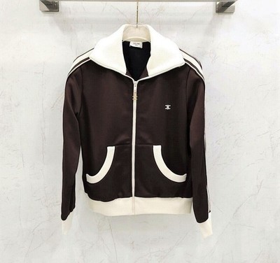 Celine Track-Jacke mit Reißverschluss Dunkelbraun 2Y54C594V 150397178
