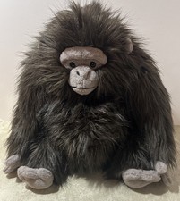 Jellycat GOMEZ GORILLA Authentic Retried Rare NWOT Dark Gray Face 13 Sitting