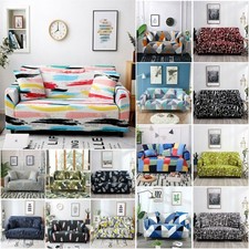 1/2/3/4 Sofa Covers Couch Slipcovers Stretch Elastic Fabric Settee Protector Fit