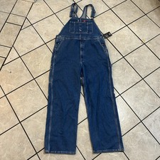 Dickies Overalls Classic Bib Men s Dark Denim Utility Carpenter Workwear 38x 32