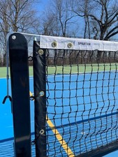 Spartan Athletic Regulation-Size Pickleball Net Vinyl Headband Steel Cable