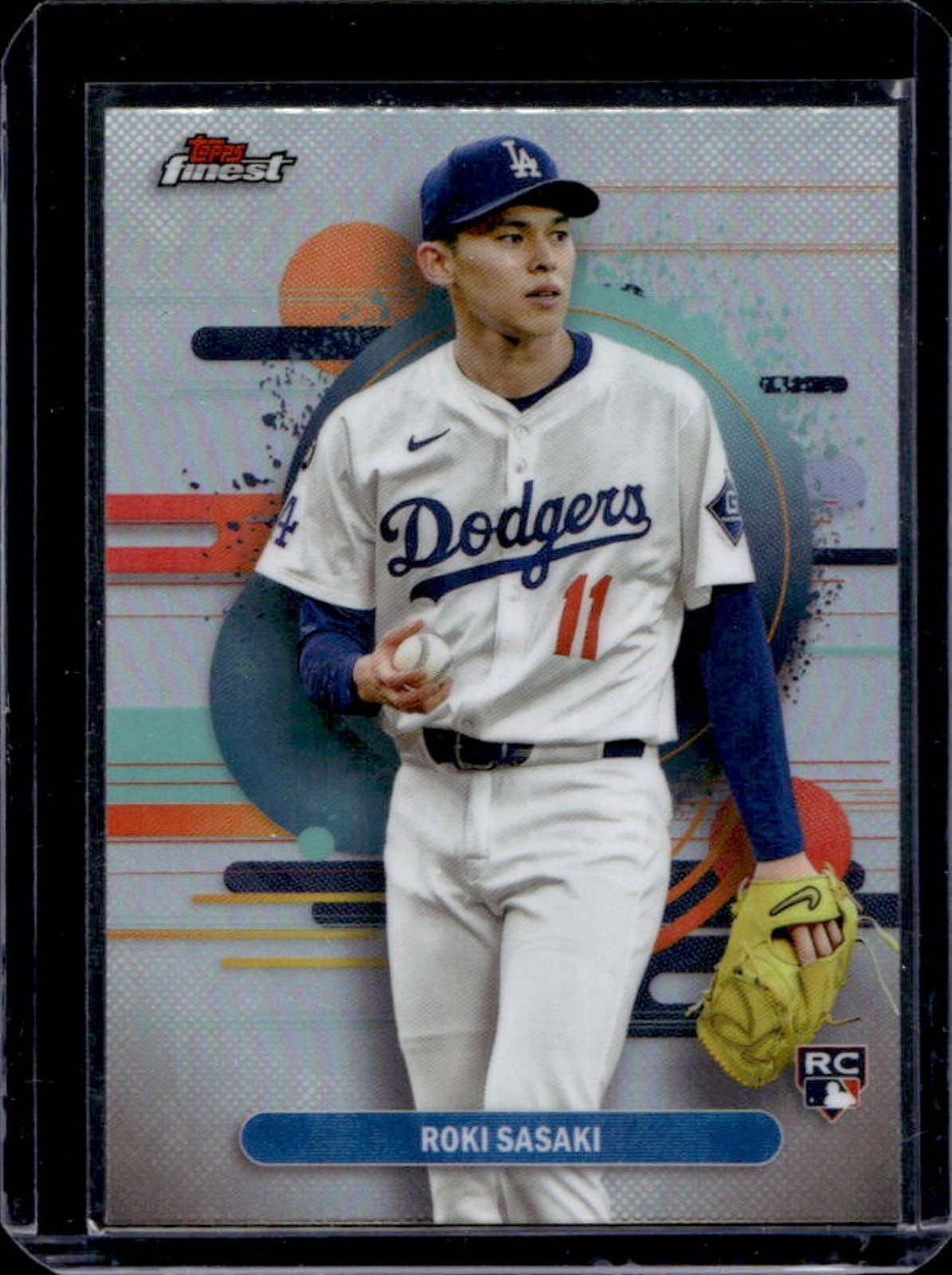 2025 Topps Finest Roki Sasaki Uncommon RC Refractor Rookie #116 Dodgers