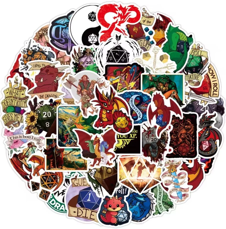 10 X Dungeons & Dragons Stickers | Dungeon Master | UK SELLER