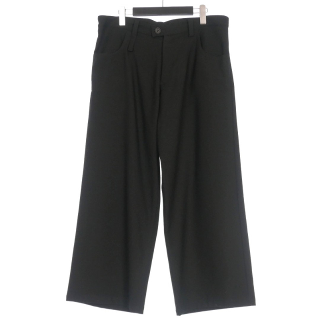 パンツ Y's yohji yamamoto wide slacks Y's Yohji Yamamoto 2 Way Docking Wide Pants Slacks 3 Black