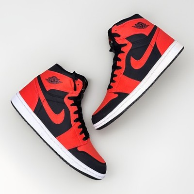 Nike Air Jordan 1 Retro High Black Max Orange White 344613-061 Men's NEW DS