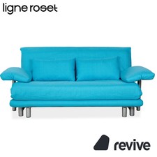Ligne Roset Multy Canapé 3 Places Tissu Bleu Turquoise Housse Neuve Lit Manuel
