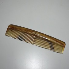 Vintage ACE Pocket Comb Tortoise Plastic 4.75  Short Med Hair USA 5" Gold