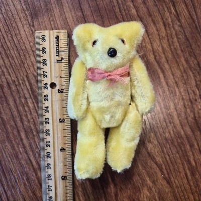 Vintage Mohair 1950's 5.5'' ish Yellow Gold Jointed Teddy Bear -  Schuco Steiff?