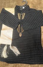 Boy Kurta Shalwar 2Y with Gold Scarf