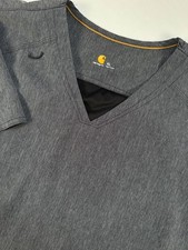 Carhartt Force Scrub Top Men's XL Modern Fit Vented Back V-Neck Gray C12106
