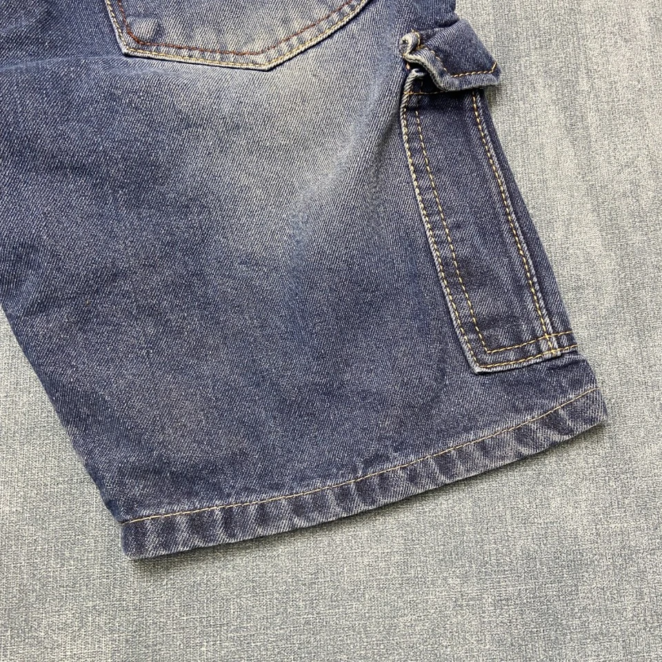 Pantalones Cortos De Colección Supreme Cargo Para Hombres 32 Azul Denim Envejecido Medio Lavado Logo Senderismo Foto 2 de 4