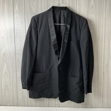 LINING TEAR 70's After Six Rudofker Shawl Lapel Black Dinner Tux Jacket 44R