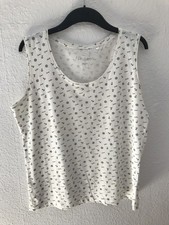 Top Herzdame Gr . 44/46 Ärmellos Weiss 100% ...